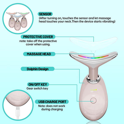 Red Light Therapy for Face,  LED Face Massager, RED Light Device, At-Home Face Tool for Skin Care