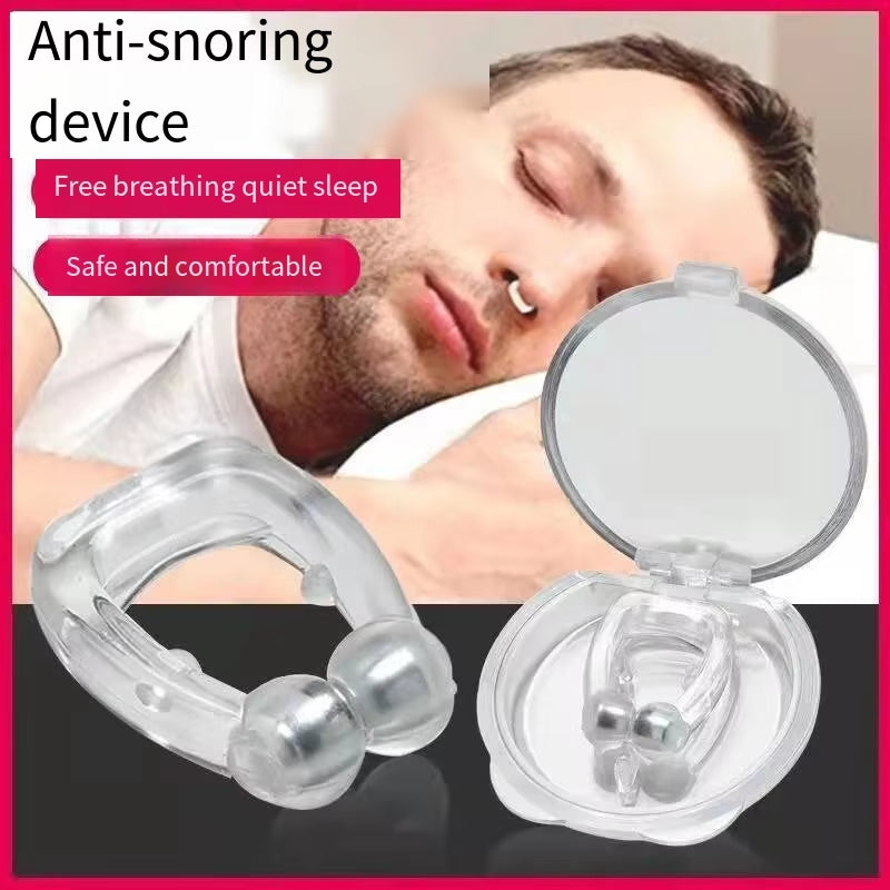 Anti Snoring Device Silicone Nose Clips Magnetic Sleep Tray Sleeping Aid Improve Sleeping Easy Breathe Apnea Guard Night Devices