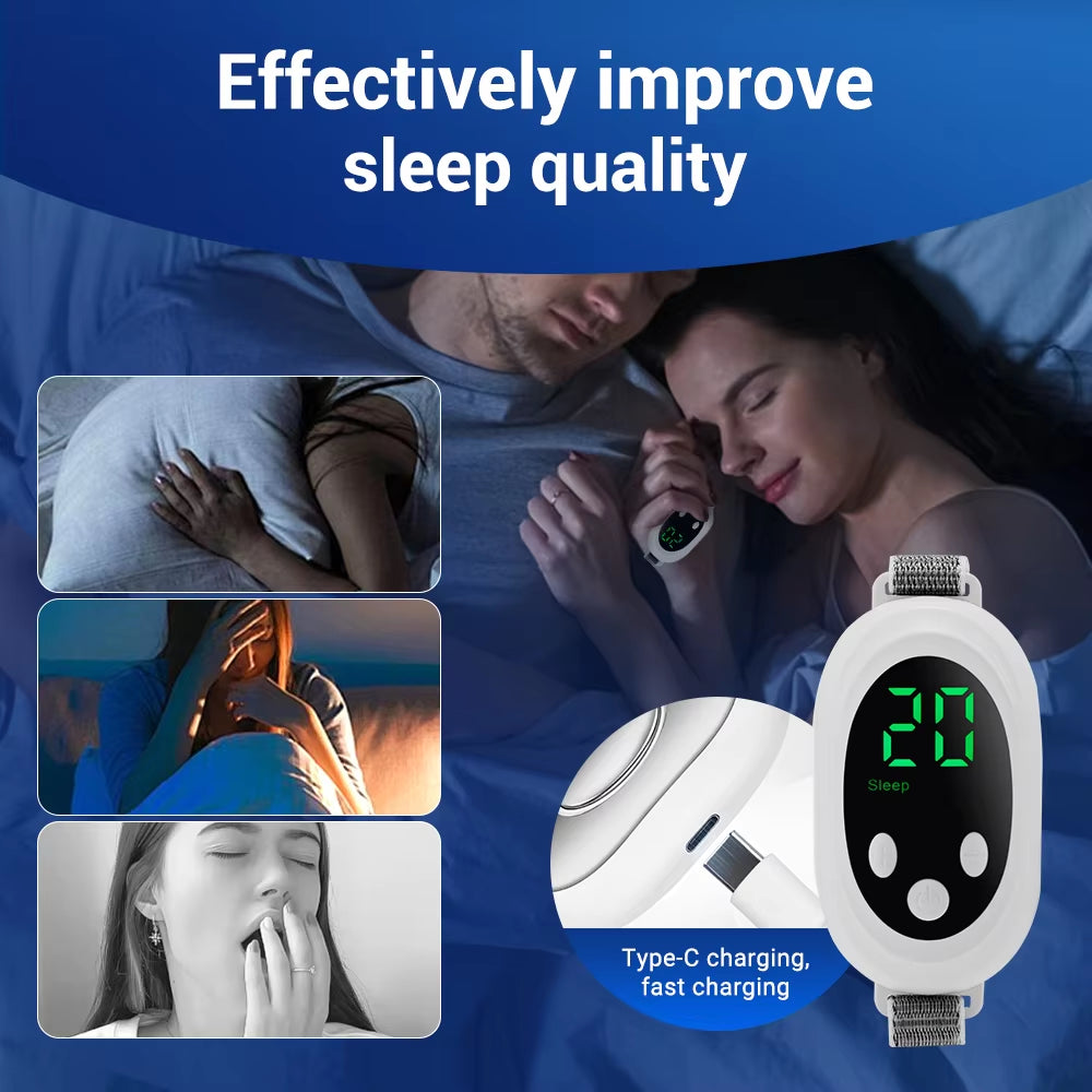 Micro-Current Smart Sleep Instrument Handheld Sleep Aid Relieves Stress Anxiety Insomnia Improves Sleep Palm Pulse Sleep Aid