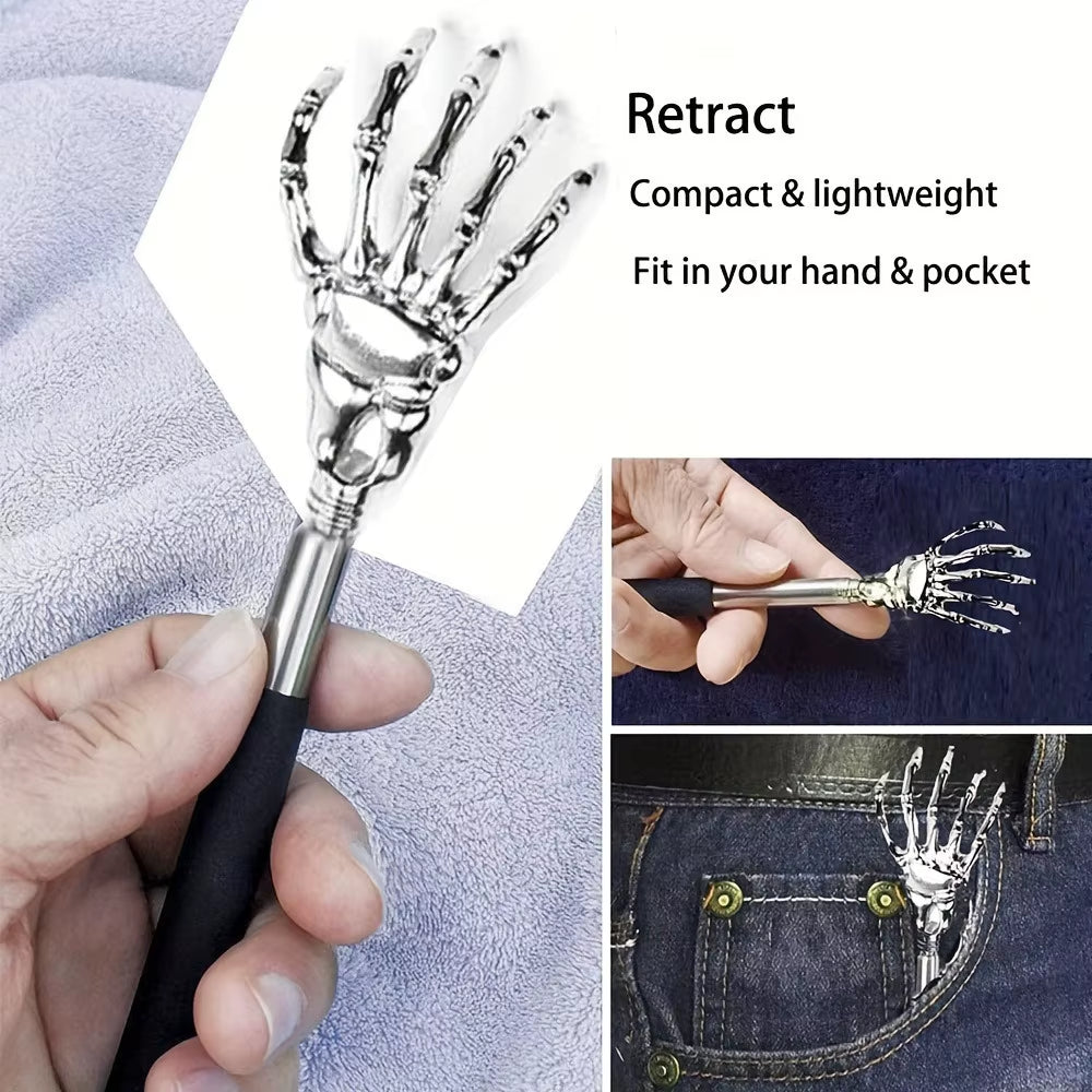 Stainless Steel Back Scratcher Telescopic Scratching Massager Extendable Itch Old Man Happy Health Products Hackle Handicrafts