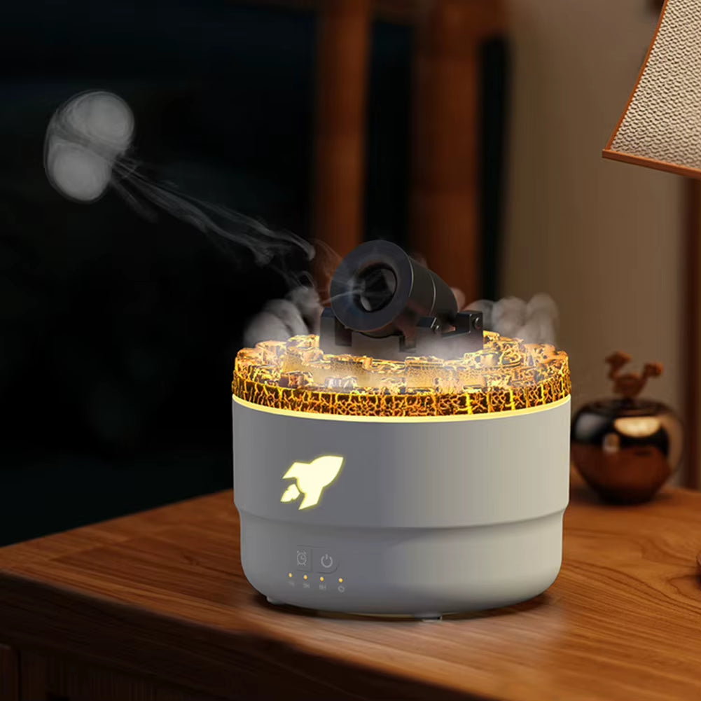 Volcanic Crack Air Humidifier Cannons Aroma Diffuser Cannon Blast Turret Aromatherapy Humidifier Air Humidifier for Bedroom