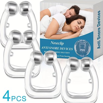 Anti Snore Stop Snoring Nose Clip Silicone Magnetic Sleep Tray Sleeping Aid Apnea Guard Night Device with Case Anti