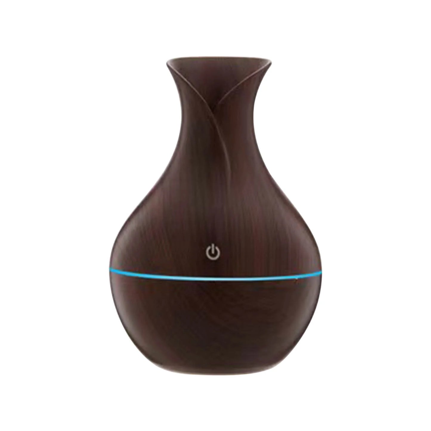 USB Humidifier Electric Wood Grain Essential Oil Diffuser Vase Mist Atomizer LED Sprayer for Home Office Car on Clearance