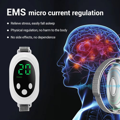 Micro-Current Smart Sleep Instrument Handheld Sleep Aid Relieves Stress Anxiety Insomnia Improves Sleep Palm Pulse Sleep Aid