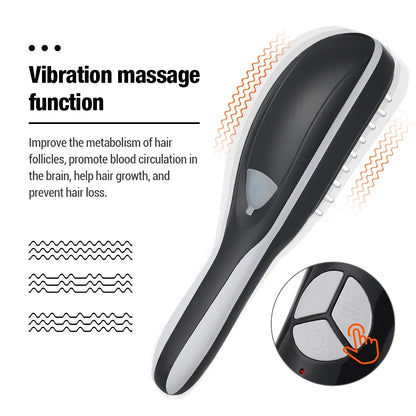 Electric Spray Massage Comb,Scalp Massager,Micro Current Head Meridian Massager anti Hair Loss Physiotherapy Apparatus Red and Blue Light Nourishing Scalp