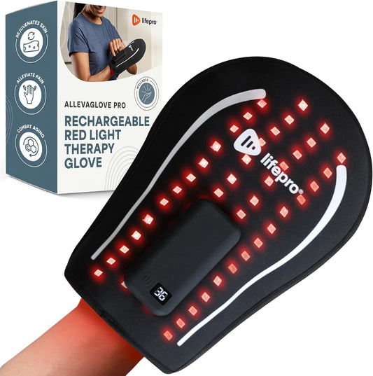 Red Light Therapy Glove - Rechargeable LED near Infrared Light Therapy Glove, for Hand Stiffness - Red Light Therapy at Home - Red Light Therapy Device Glove or Light Therapy Products