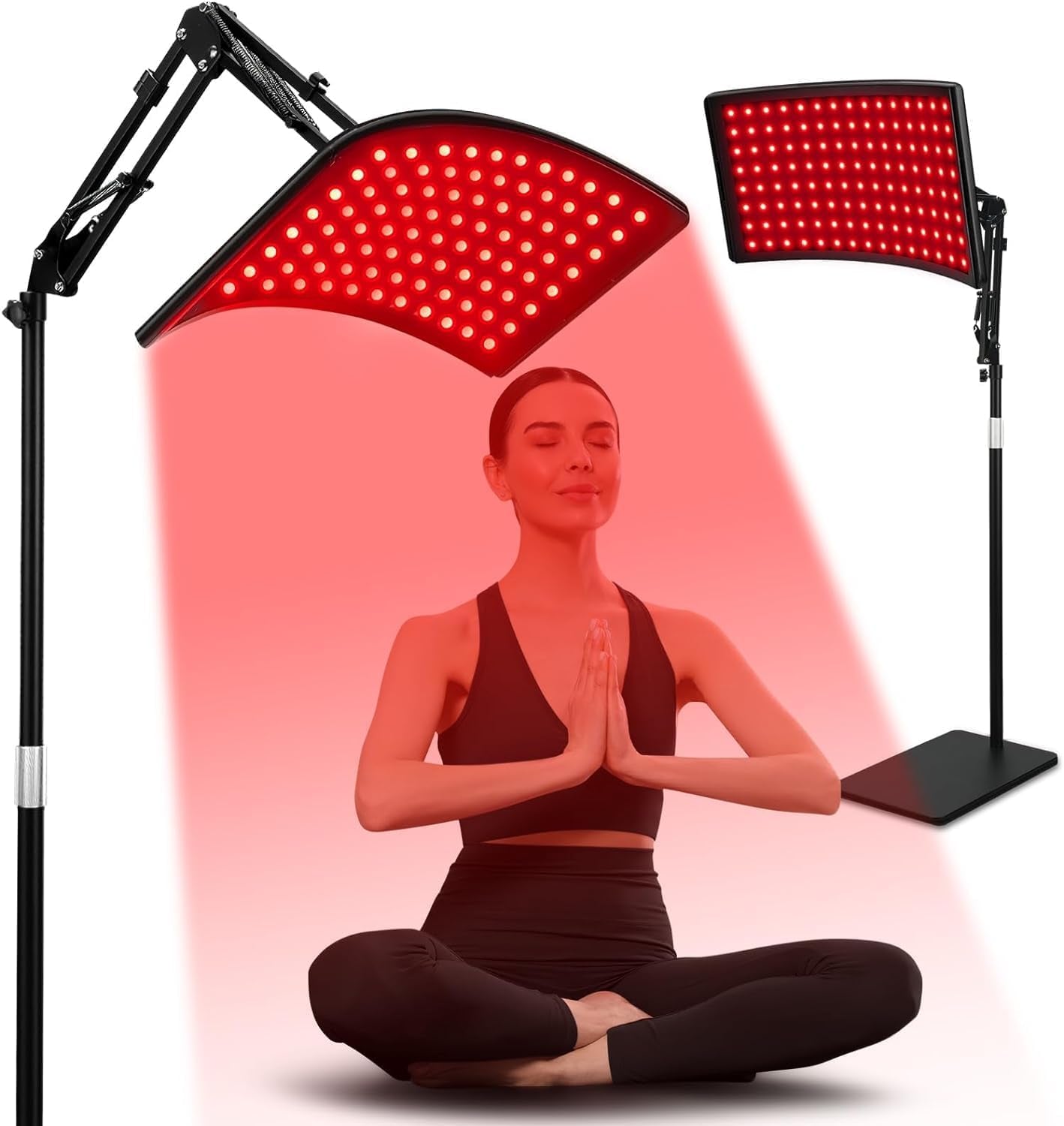 Red Light Therapy for Face and Body, Red Infrared Light Therapy Lamp with Stand Led 660Nm Red Light-Therapy& 850Nm Infrared Light Device for Body